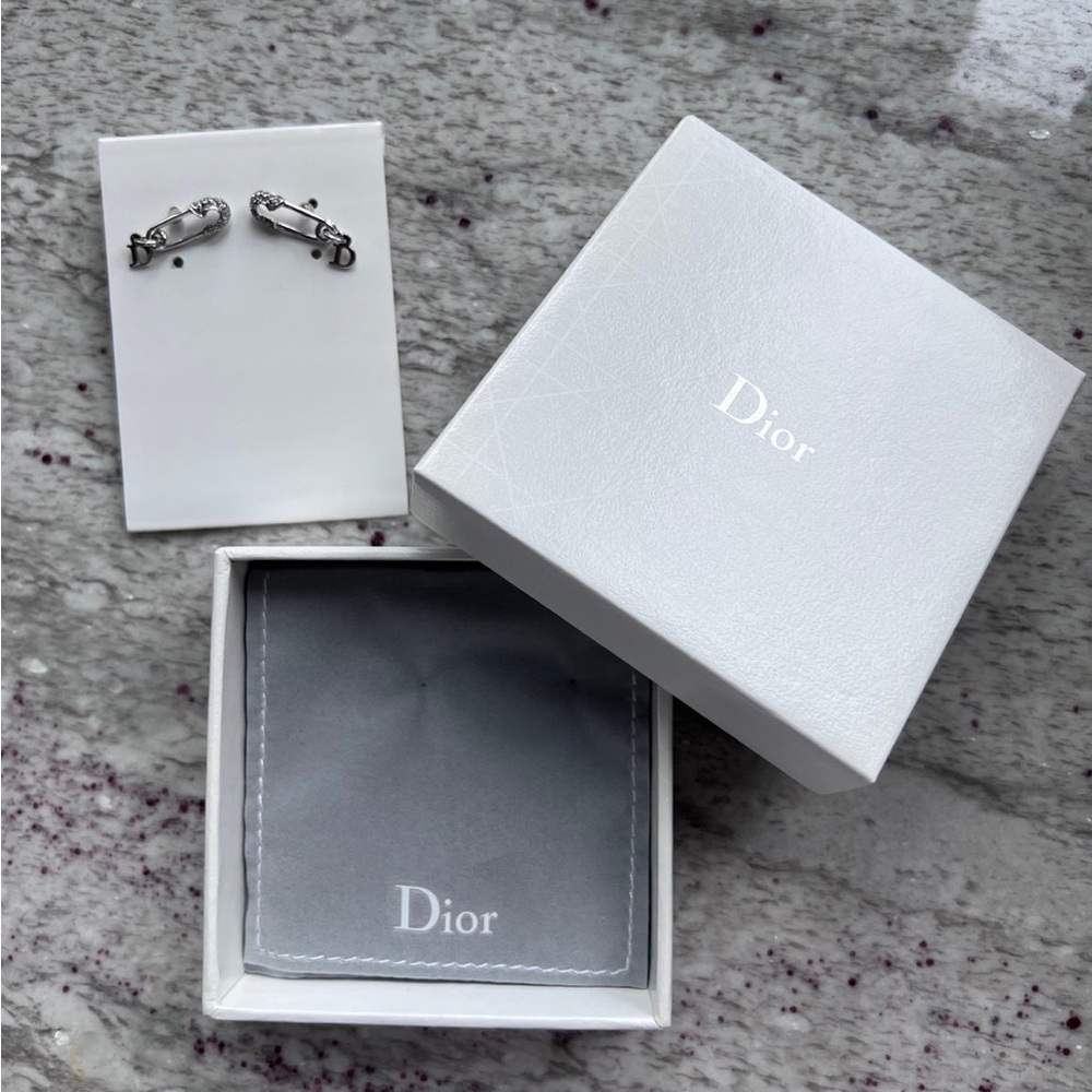 Dior Earrings Safety Pins